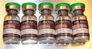 This is Melanotan 2. Consult google for some fun before/afters of people using this stuff.